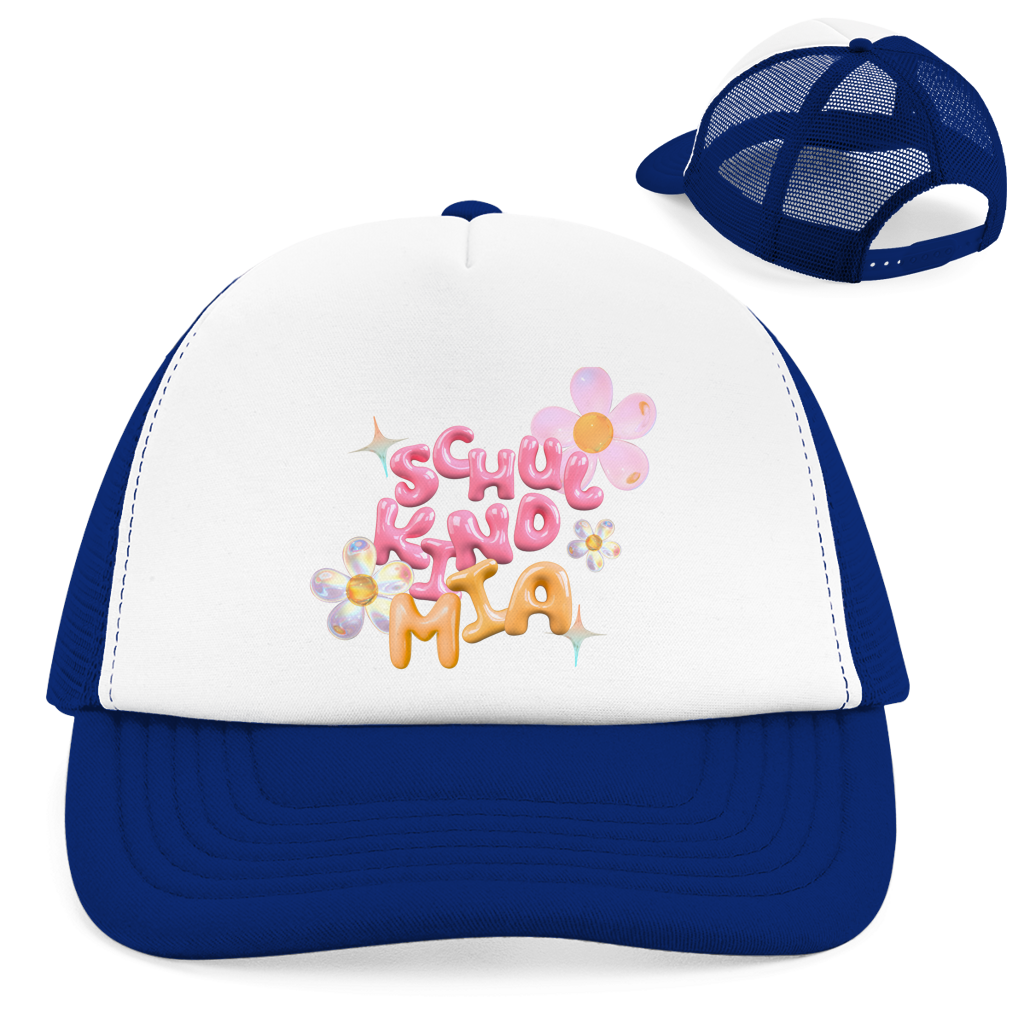 Retro Trucker Cap Glas Design Blumen