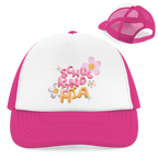 Retro Trucker Cap Glas Design Blumen
