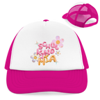 Retro Trucker Cap Glas Design Blumen