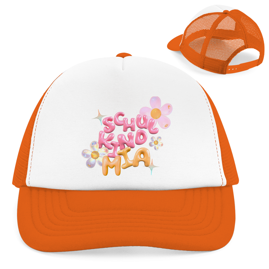 Retro Trucker Cap Glas Design Blumen