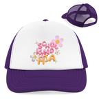 Retro Trucker Cap Glas Design Blumen