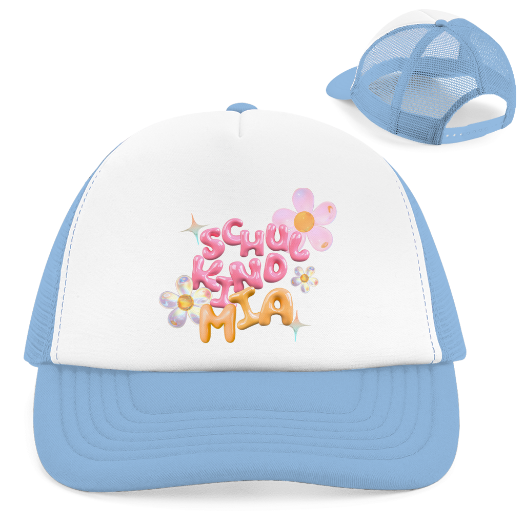 Retro Trucker Cap Glas Design Blumen