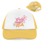 Retro Trucker Cap Glas Design Blumen