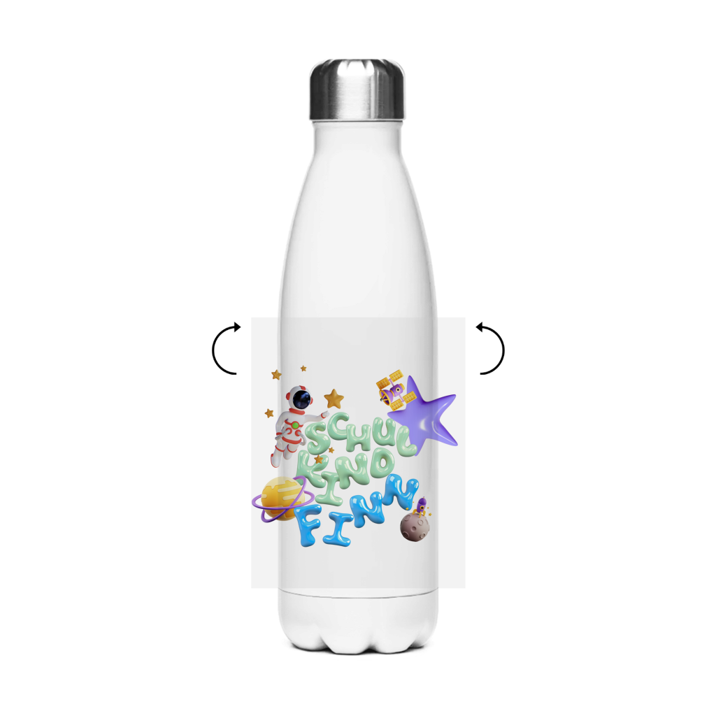Isoflasche "Liquid Design Astronaut"  – Robuste Edelstahl-Thermosflasche (500 ml)