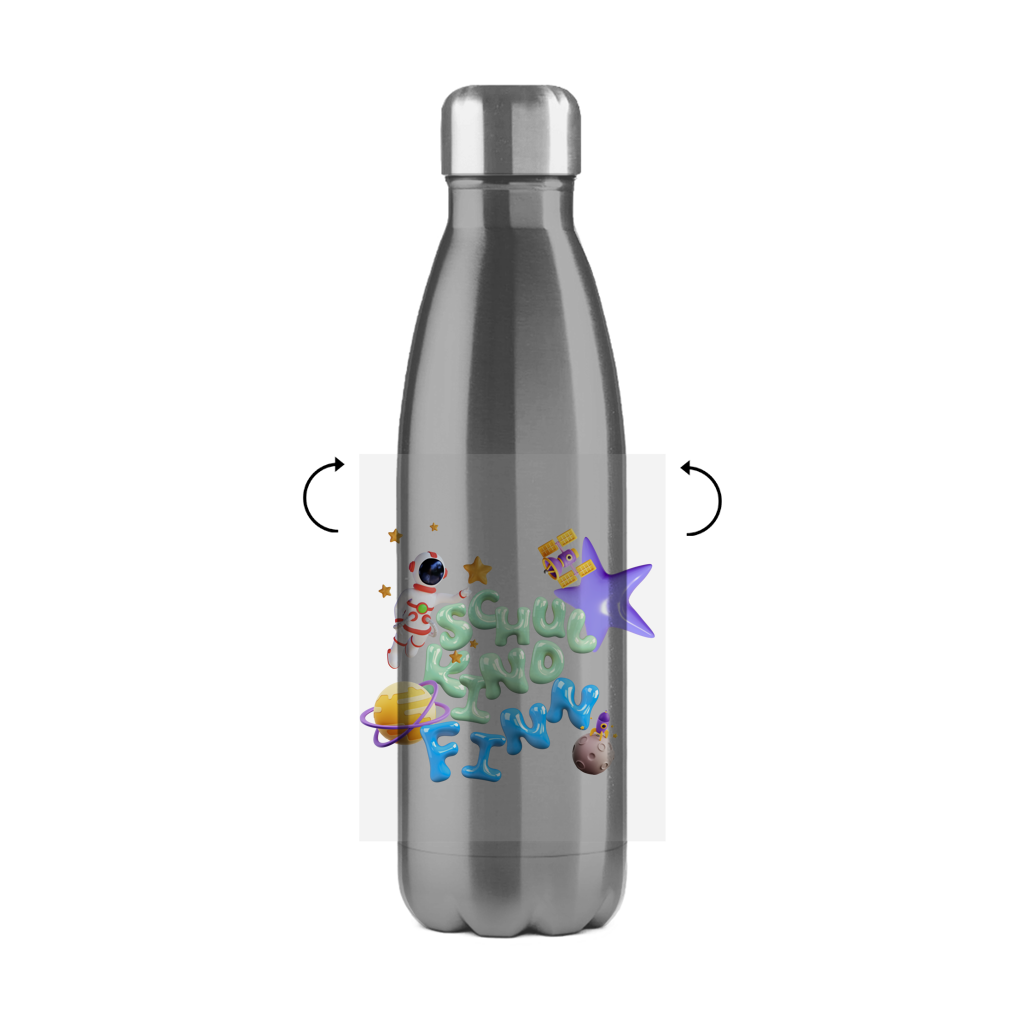 Isoflasche "Liquid Design Astronaut"  – Robuste Edelstahl-Thermosflasche (500 ml)