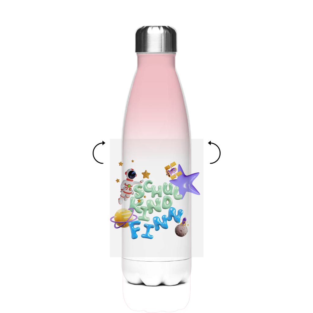 Isoflasche "Liquid Design Astronaut"  – Robuste Edelstahl-Thermosflasche (500 ml)
