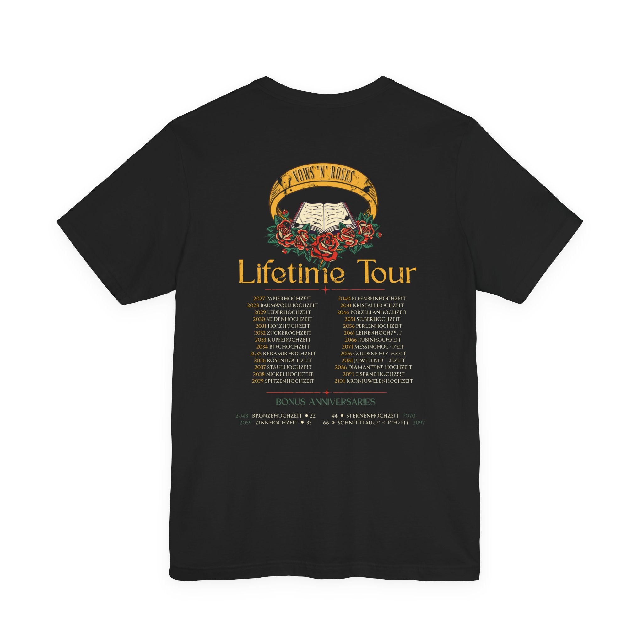 Vows 'N' Roses - Shirt mit Hochzeitstag Bedeutungen [Start 2026]