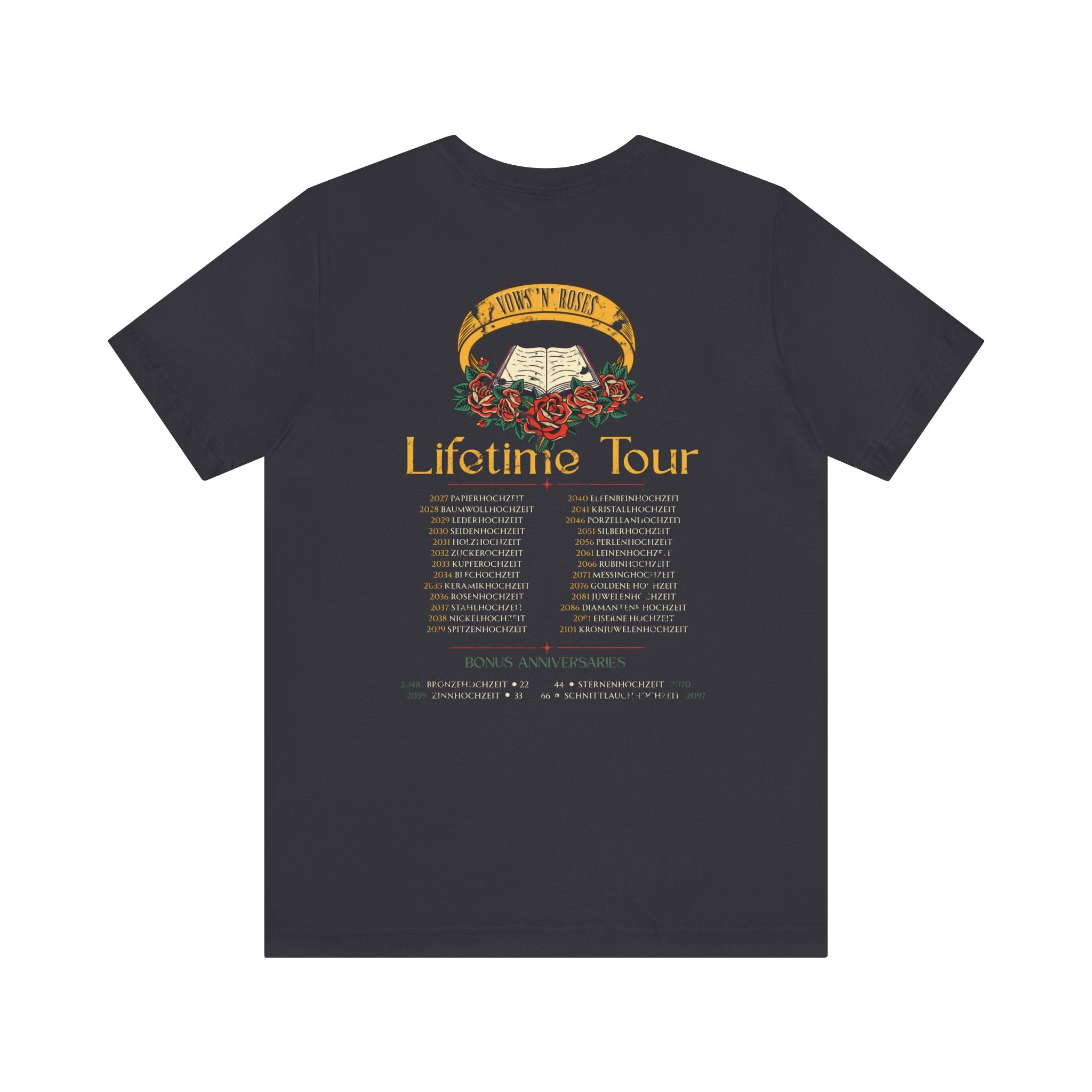 Vows 'N' Roses - Shirt mit Hochzeitstag Bedeutungen [Start 2026]