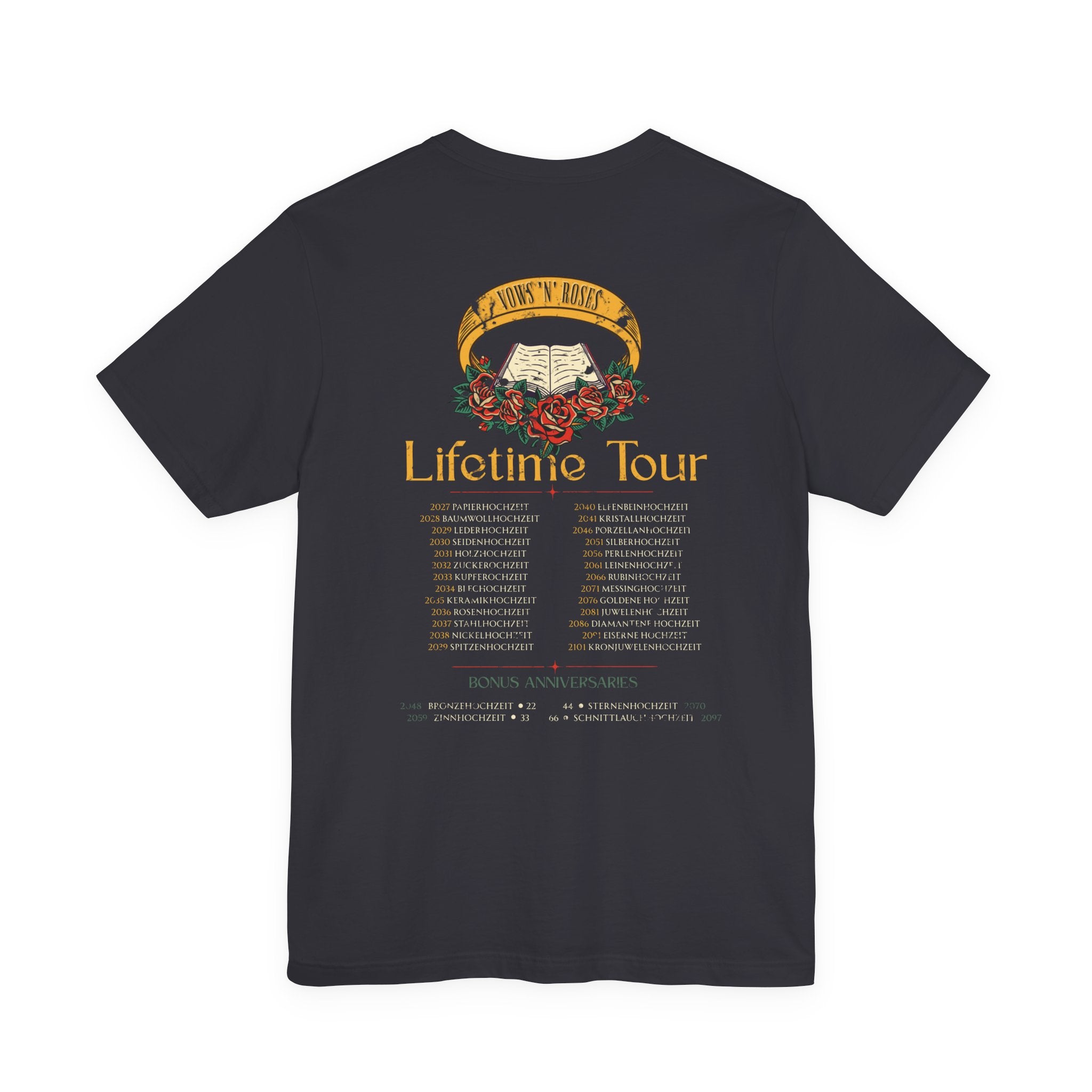 Vows 'N' Roses - Shirt mit Hochzeitstag Bedeutungen [Start 2026]