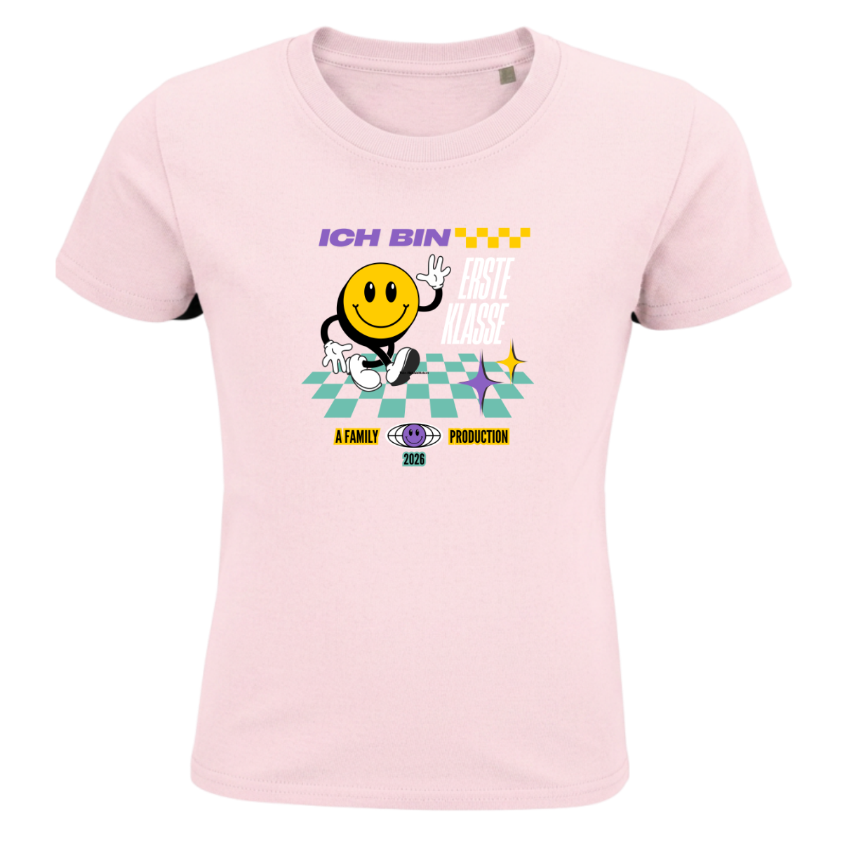 Schulkind T-Shirt "Rennstreifen" Ich bin Erste Klasse dunkler HG