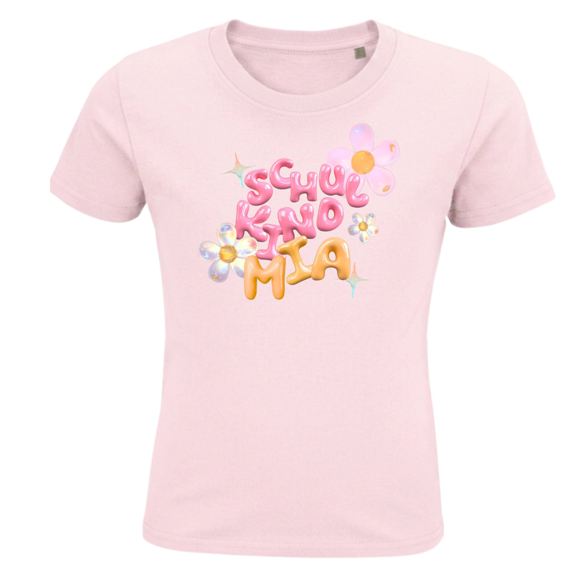 Schulkind T-Shirt "Glas Blumen" mit Wunschnamen