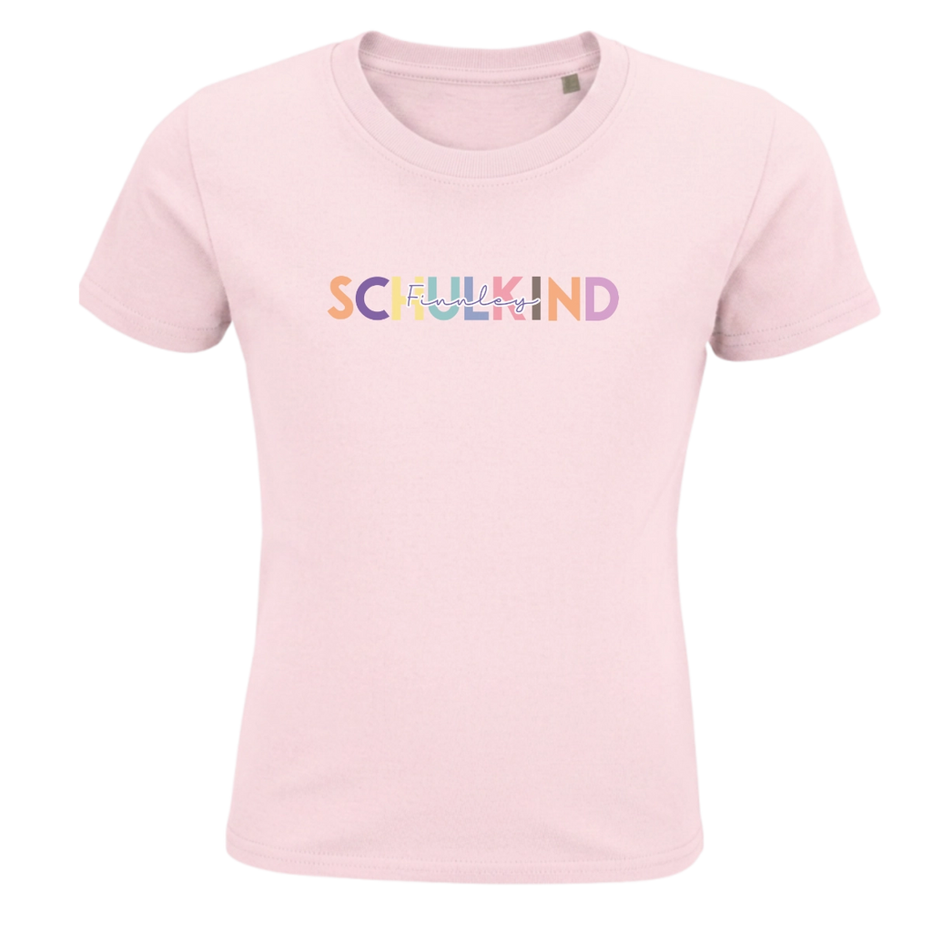 Schulkind T-Shirt "Minimalist bunt" mit Wunschnamen