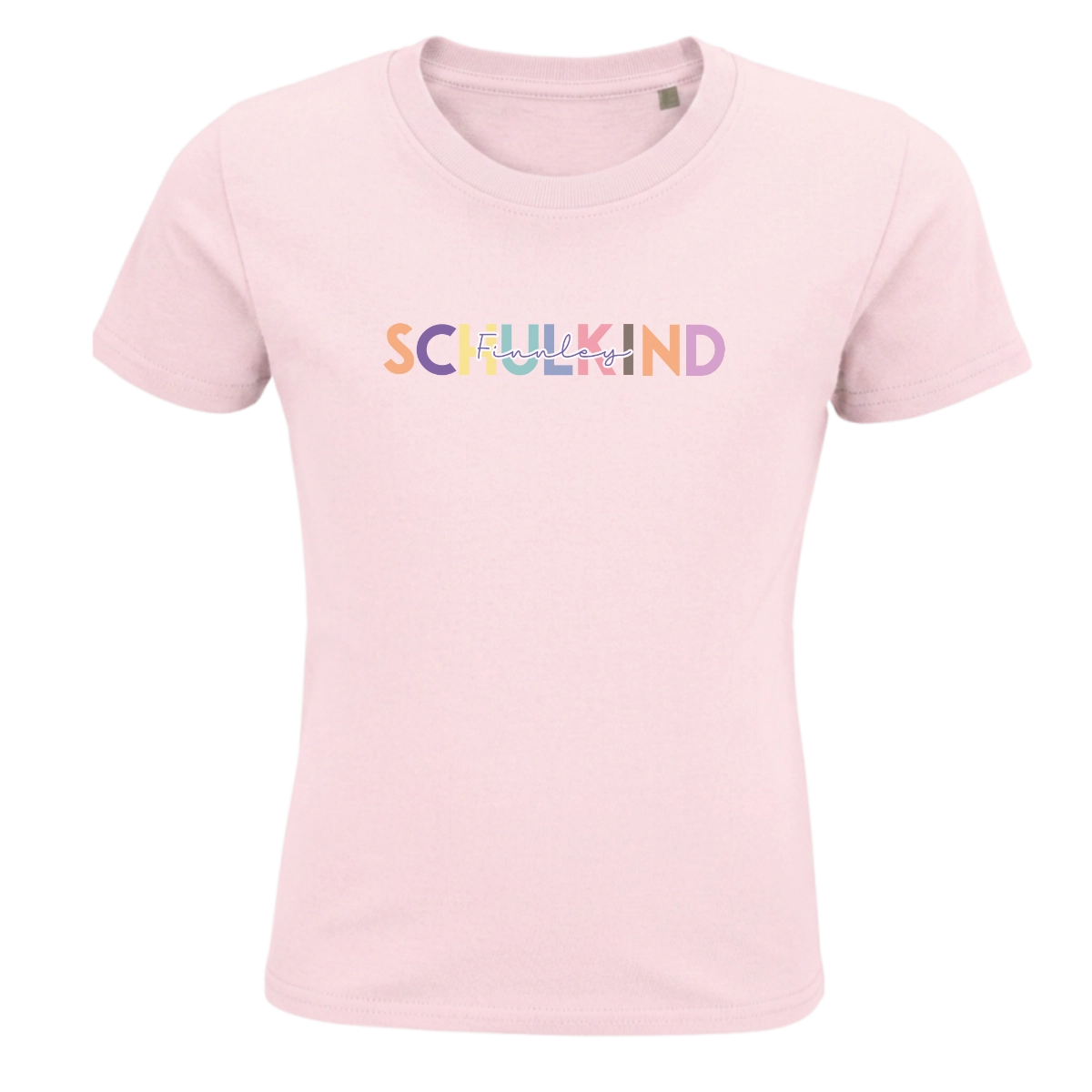Schulkind T-Shirt "Minimalist bunt" mit Wunschnamen
